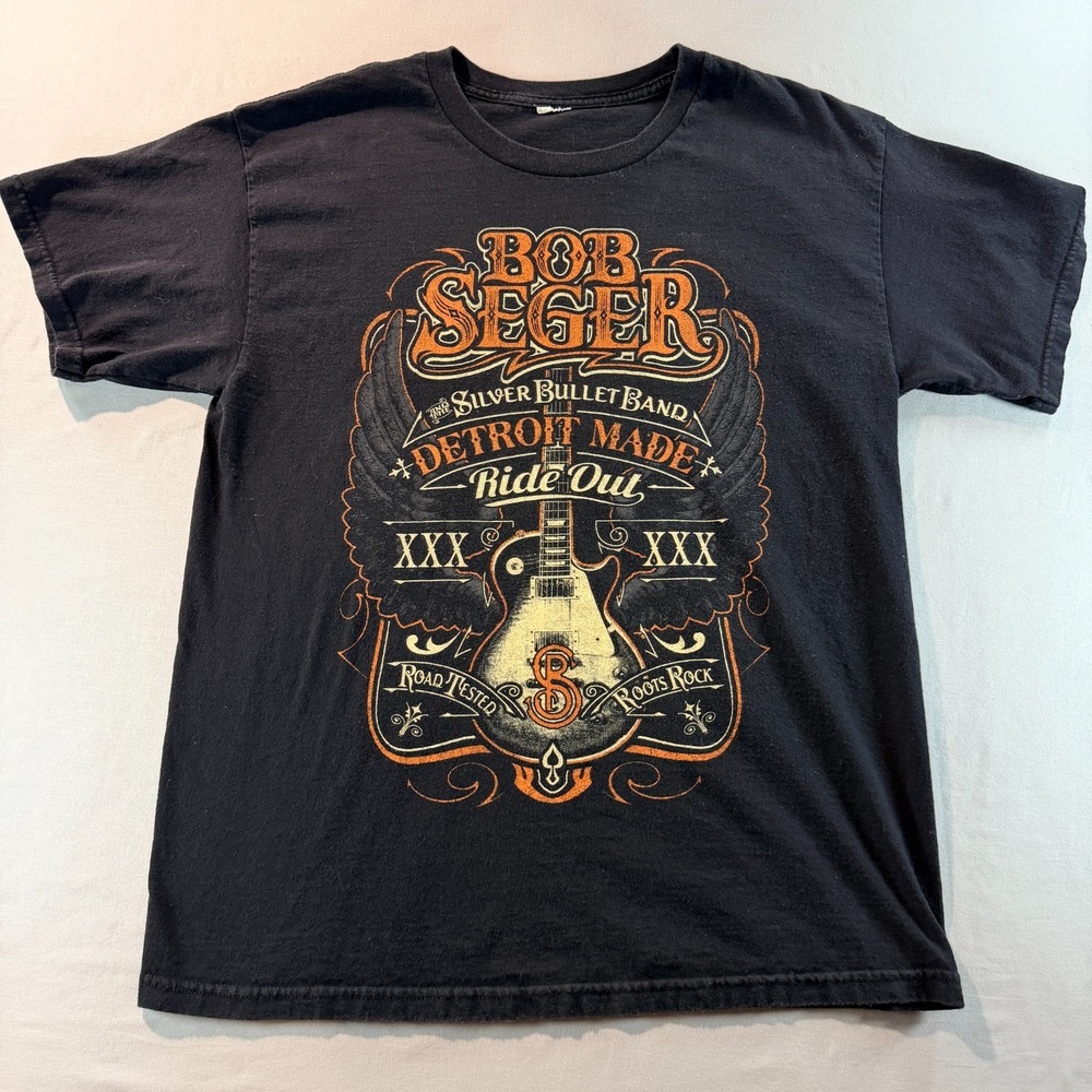 Bob Seger Ride Out Tour‎ 2014 2015 Band Tee Detroit Made Graphic T Shirt